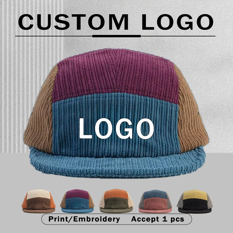 Men Women Color Block Corduroy - Corduroy Cap 5 Panel recension och pris