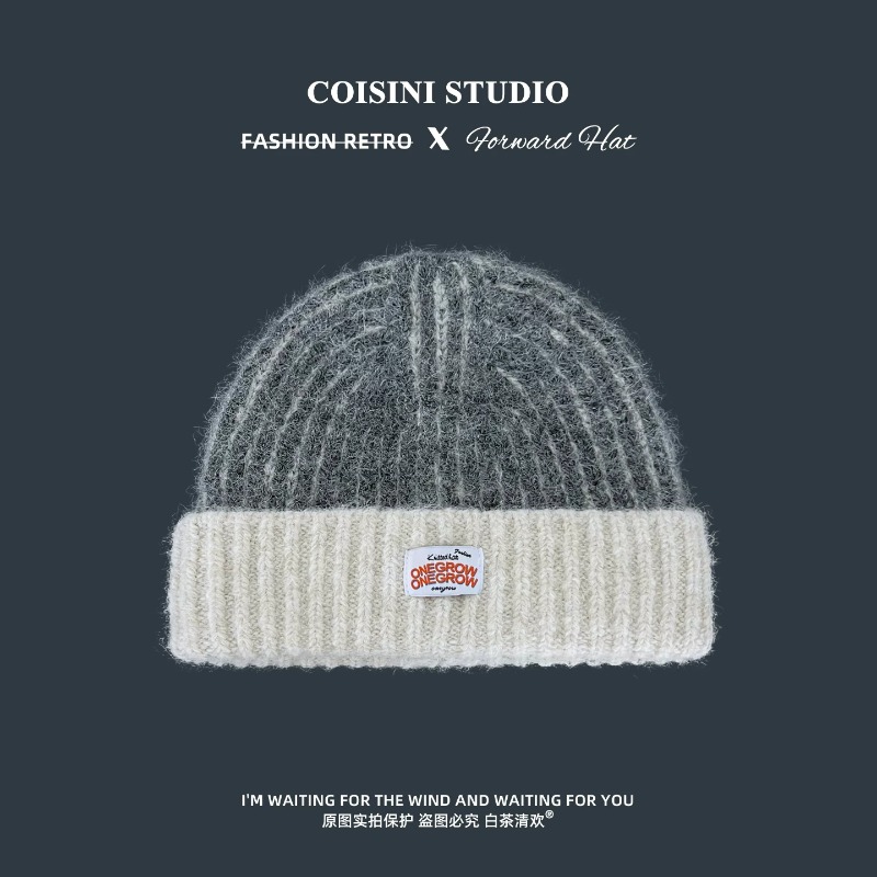 Women Striped Fuzzy Knit Beani - Beanie Cuffed Knit recension och pris