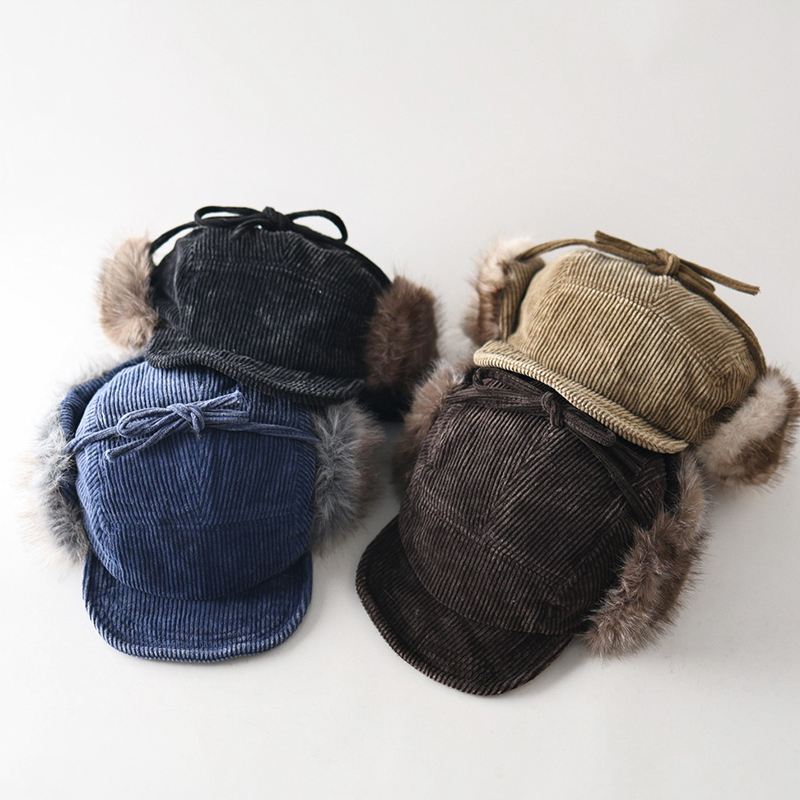 Corduroy Trapper Bomber Hat 5  - Corduroy Cap 5 Panel recension och pris