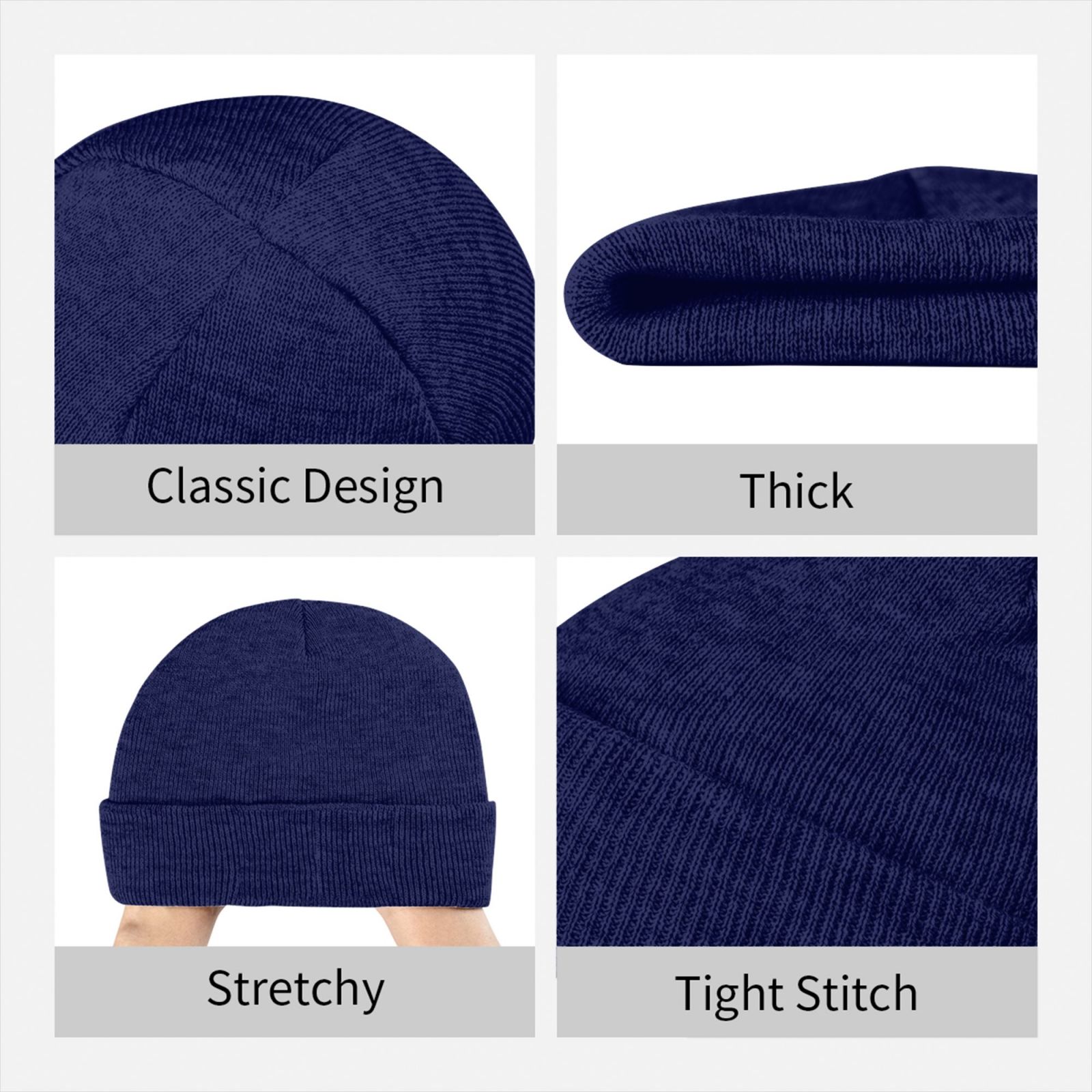 Custom Beanie Hat Personalized - Beanie Cuffed Knit recension och pris