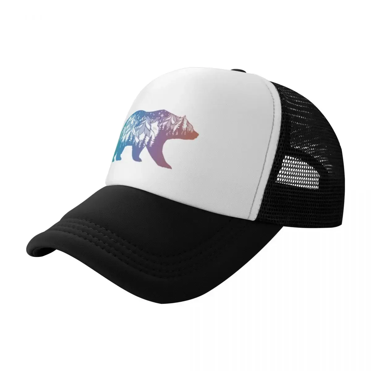 California Bear With Mountains - Trucker Cap Mesh recension och pris