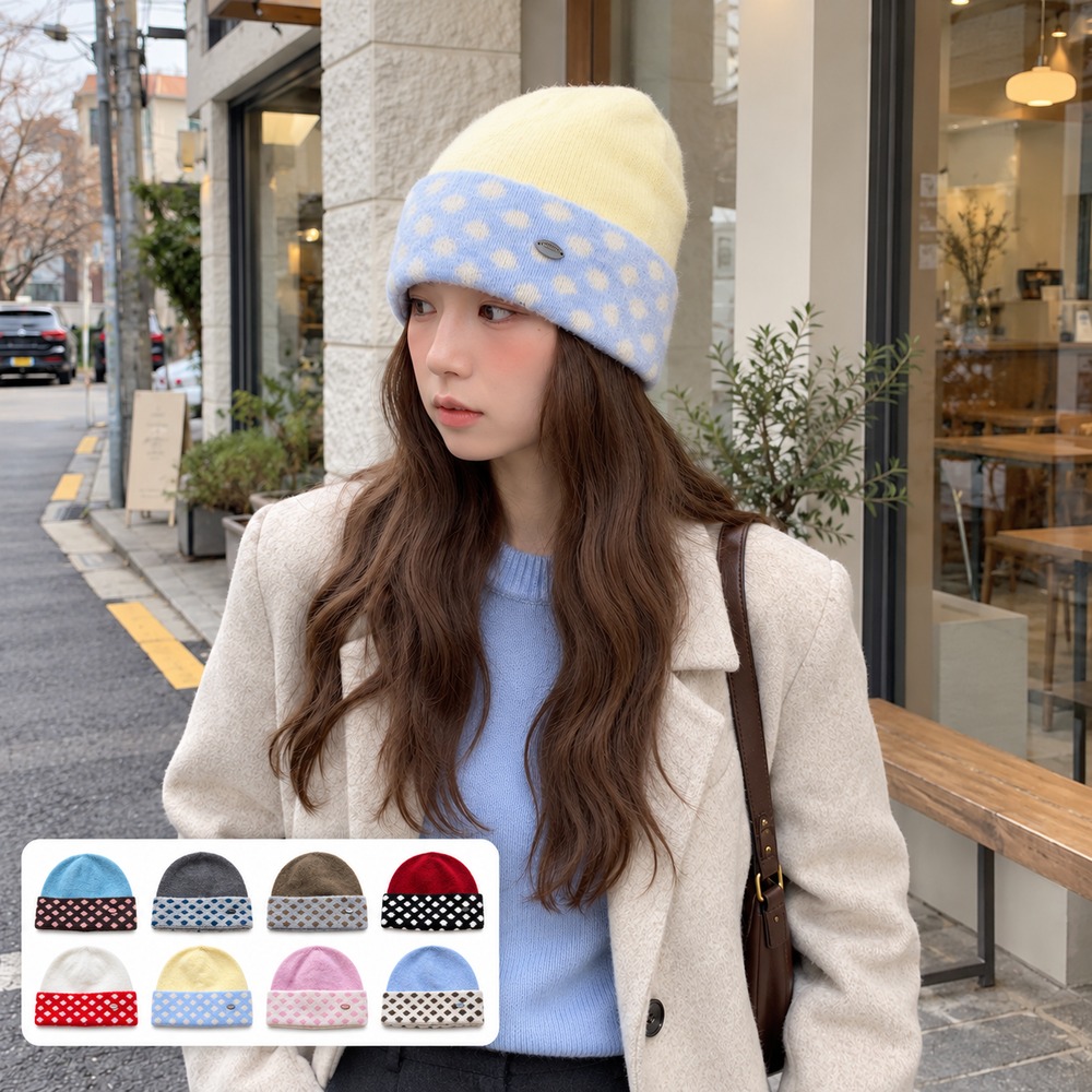 Women’s Knitted Beanie Hat Pol - Beanie Cuffed Knit recension och pris